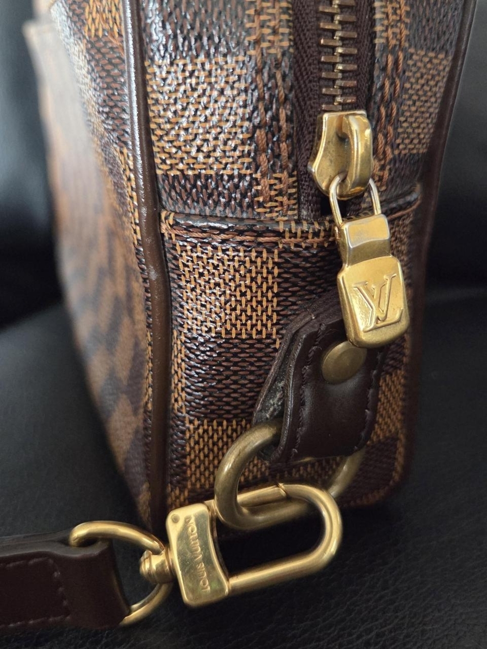Louis Vuitton Brown Damier Ebene Clutch Wristlet - Picture 6 of 9